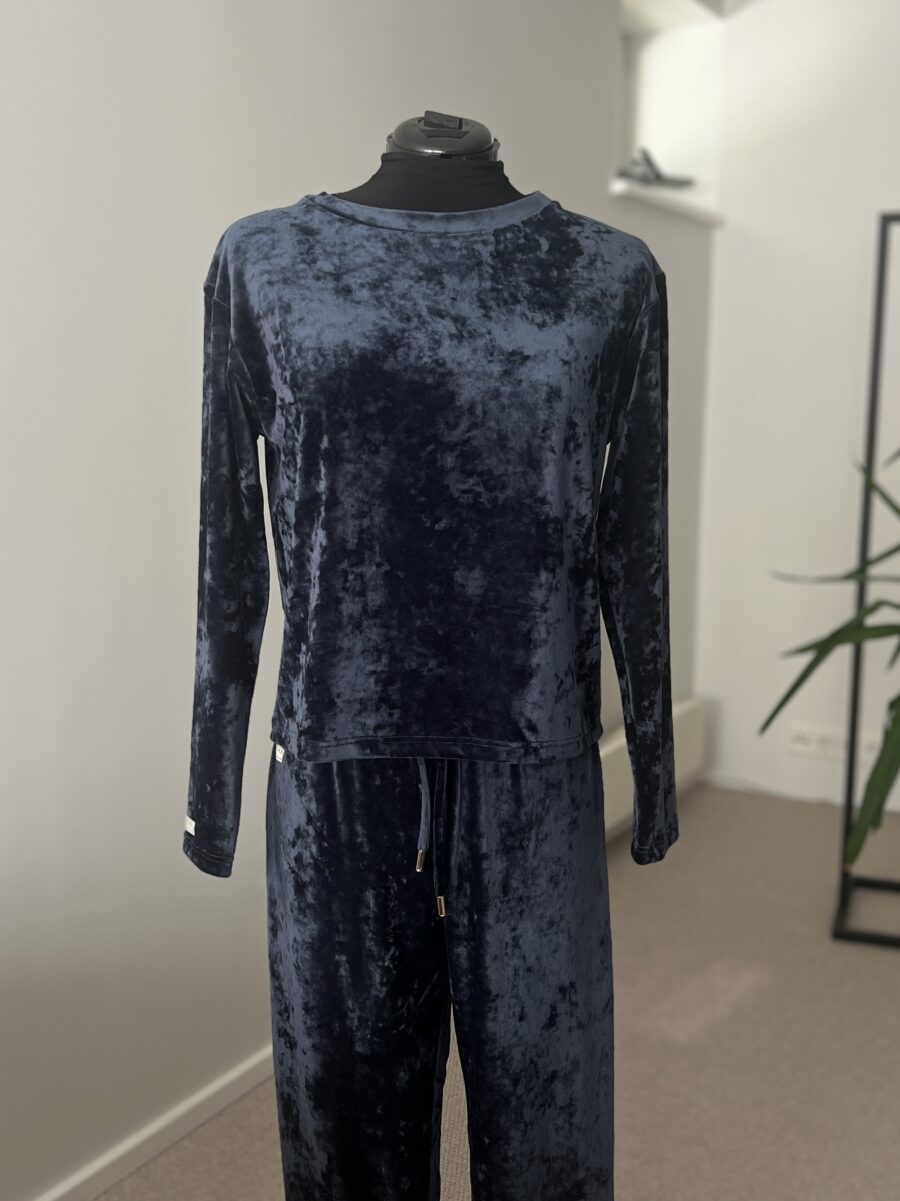Pullover BOSA ja Laiad püksid DAGO - säbrulisem kangas - Navy